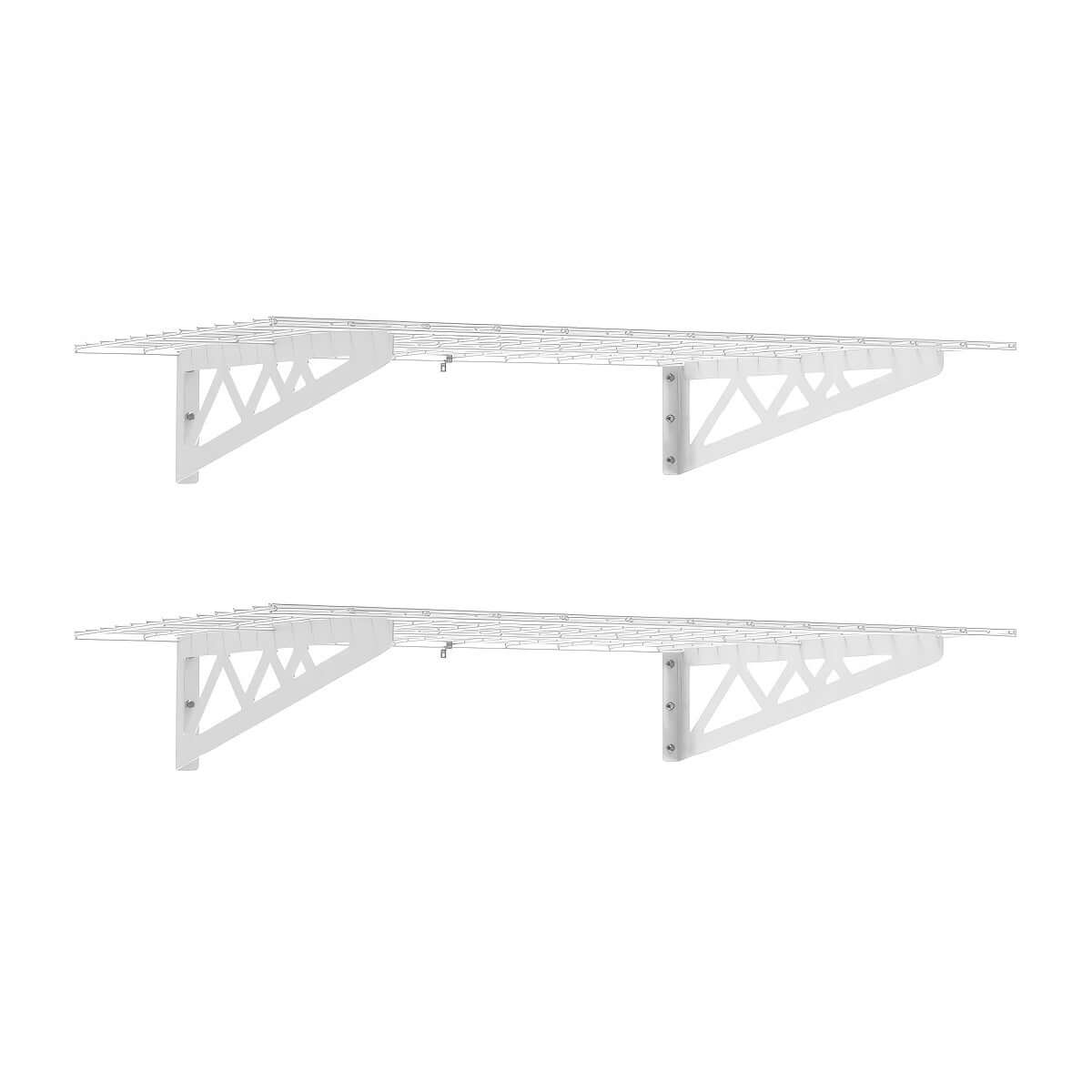 SafeRacks 24x48 Garage Shelving 2-Pack with Hooks | Serious Garages