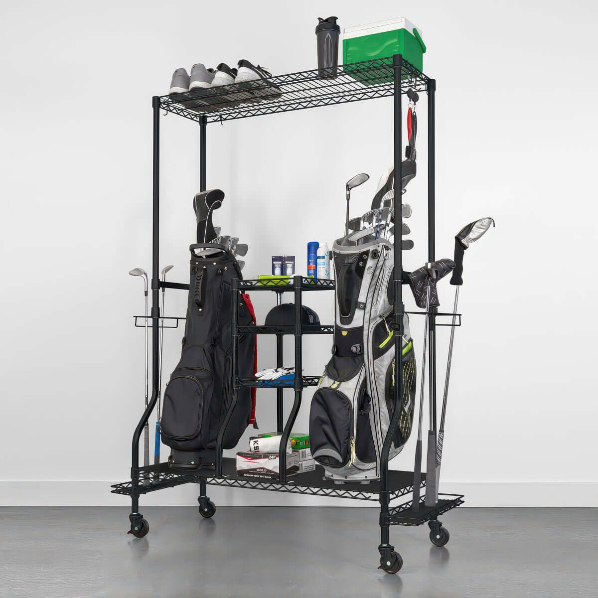 Golf Bag Garage Shelving Rack | SafeRacks Deluxe | Serious Garages