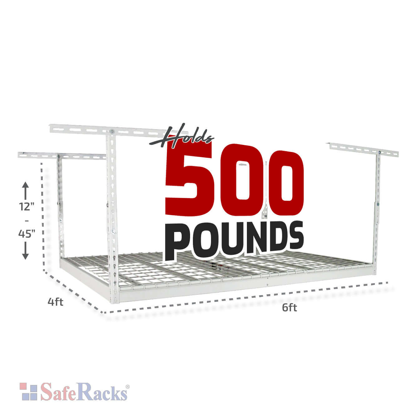 Garage Ceiling Storage Racks - SafeRacks 4x6 Overhead | Serious Garages