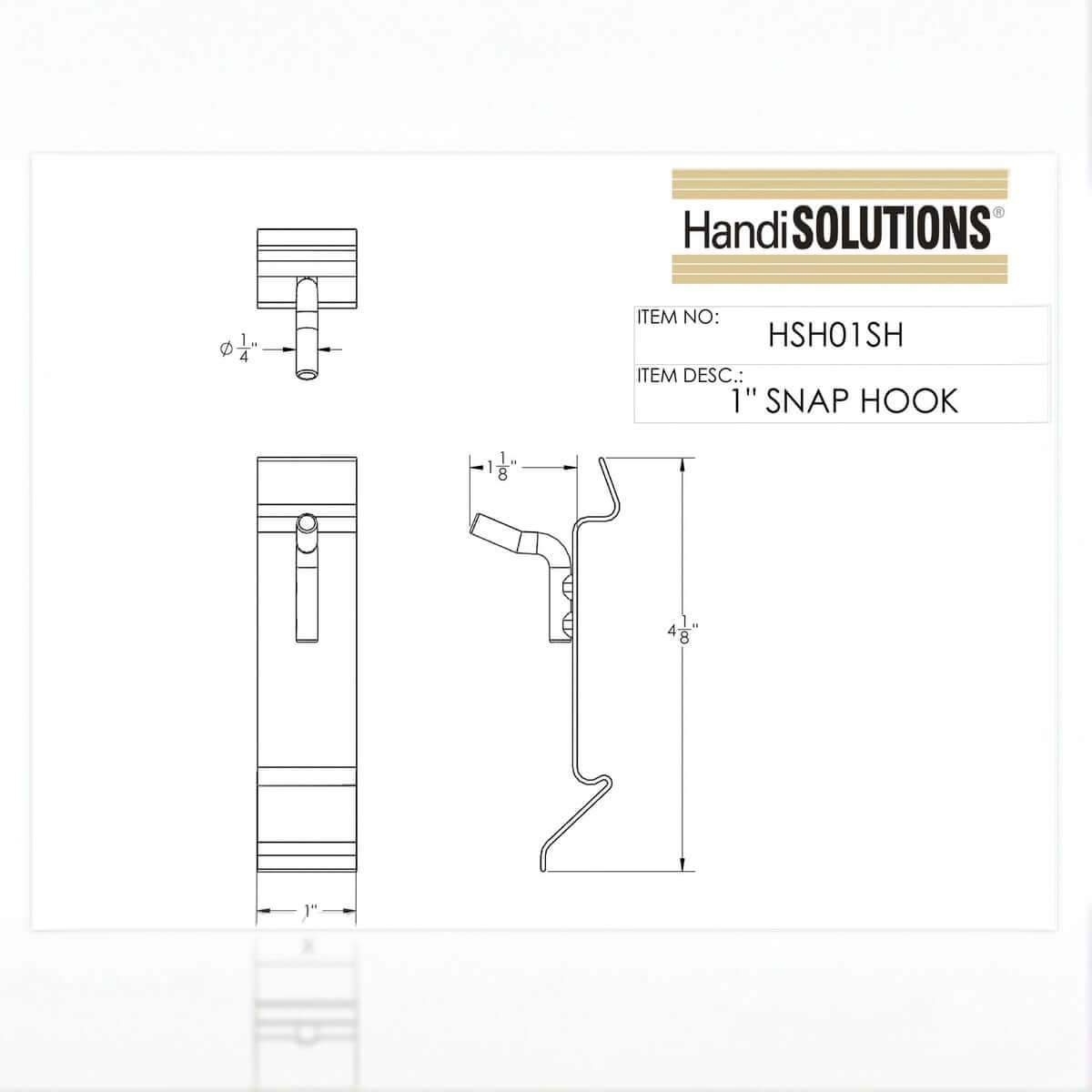 HANDI 1" SNAP HOOK | Serious Garages