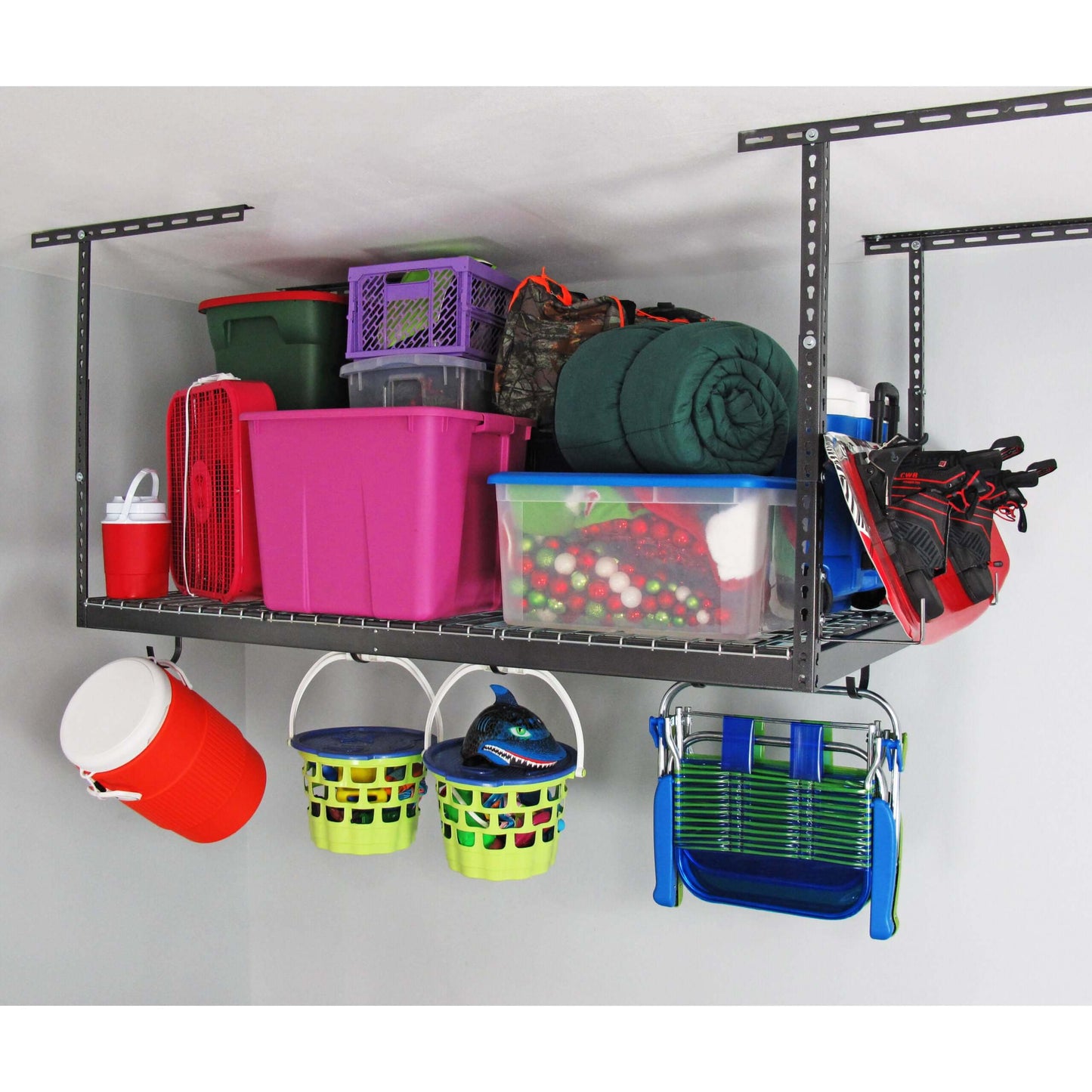 Garage Ceiling Storage Racks | 3x6 SafeRacks Overhead | Serious Garages