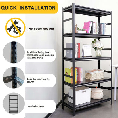 72" H Heavy Duty Metal Shelving Unit | Serious Garages
