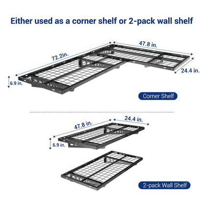 Corner 2-Pack 2' x 4' Wall Shelving | Serious Garages