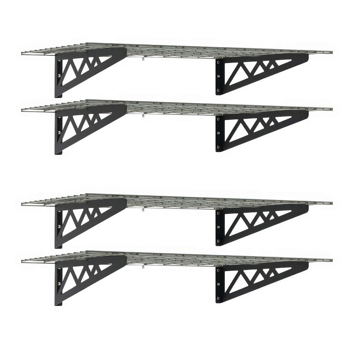 SafeRacks 4-Pack Wall Garage Shelving with Hooks | 24x48 | Serious Garages