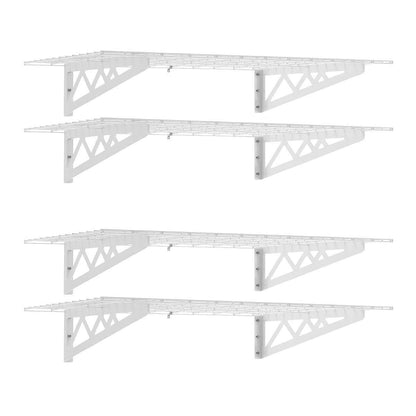 SafeRacks 4-Pack Wall Garage Shelving with Hooks | 24x48 | Serious Garages