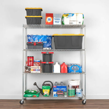 SafeRacks Heavy-Duty Garage Shelving | 4-Tier Wire Rack | Serious Garages