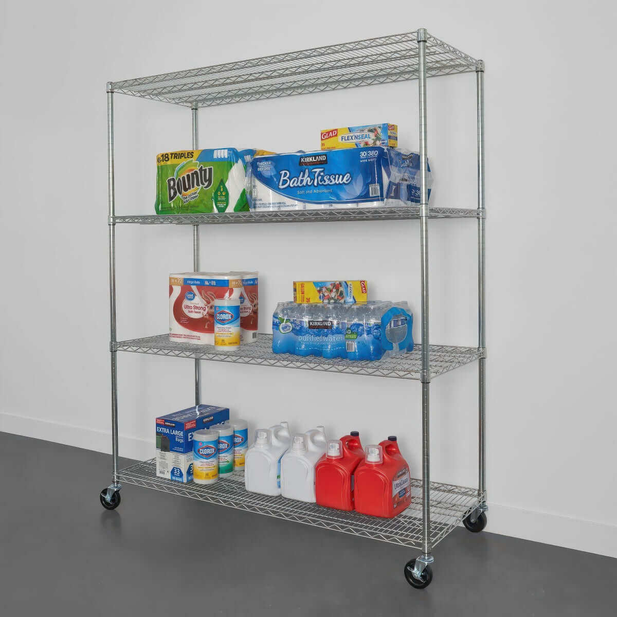 SafeRacks Heavy-Duty Garage Shelving | 4-Tier Wire Rack | Serious Garages