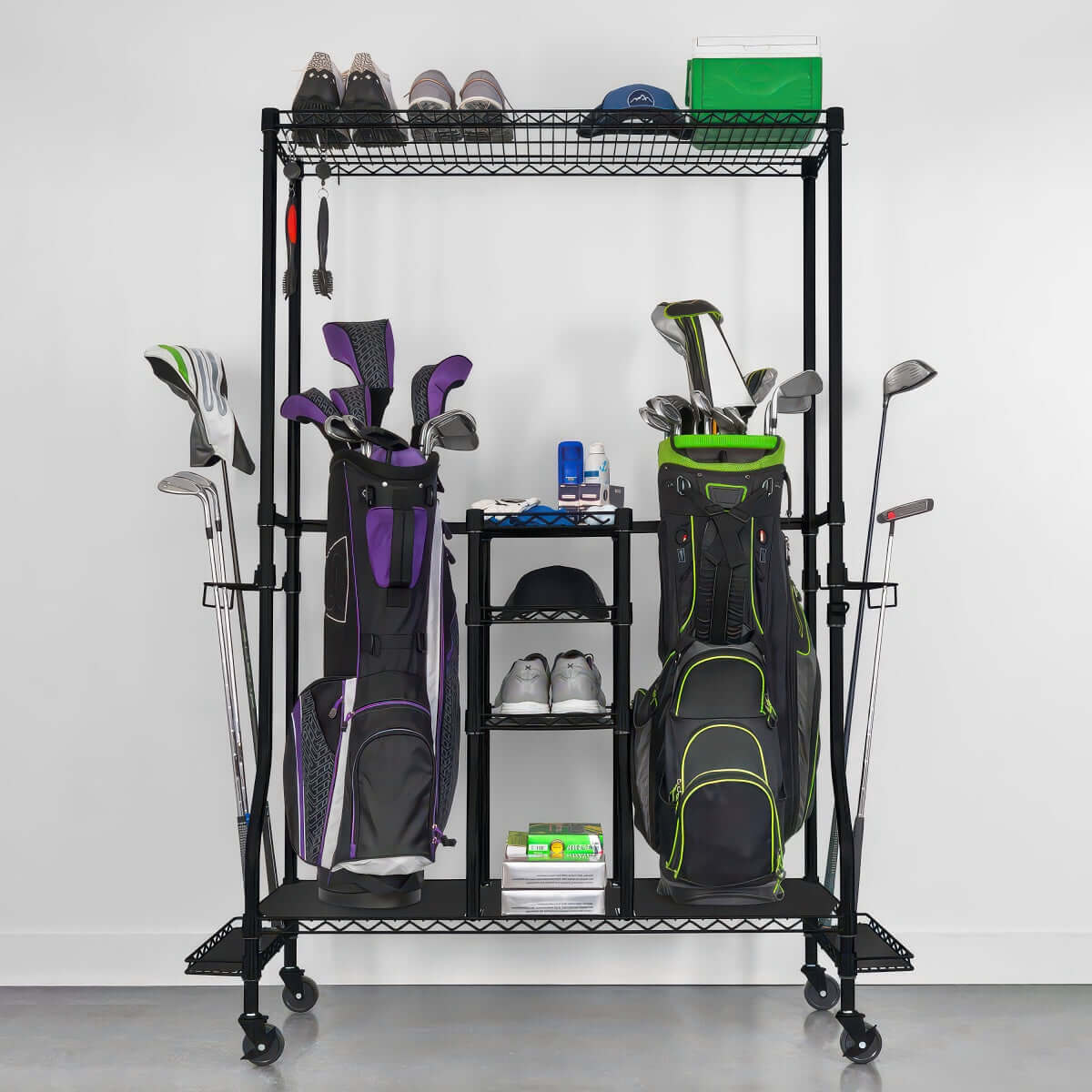 Golf Bag Garage Shelving Rack | SafeRacks Deluxe | Serious Garages