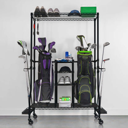 Golf Bag Garage Shelving Rack | SafeRacks Deluxe | Serious Garages
