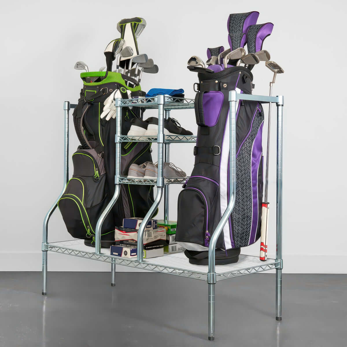 Golf Bag Garage Shelving Rack by SafeRacks | Serious Garages