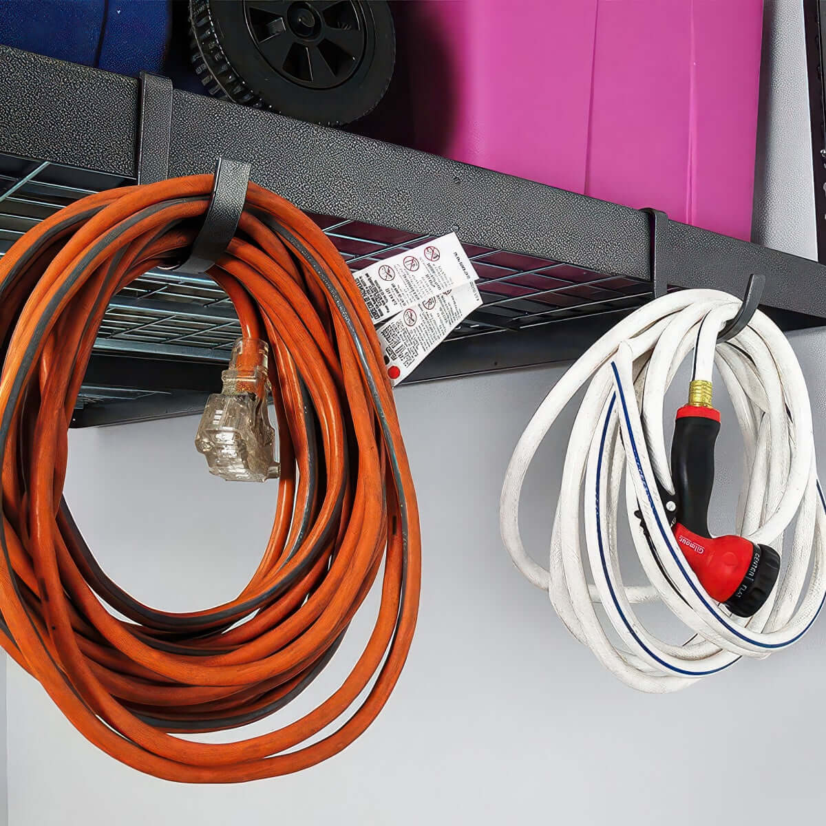 SafeRacks Rail Hooks | Garage Ceiling Storage Racks - 2pc | Serious Garages