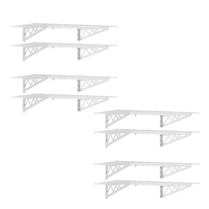SafeRacks 8-Pack Wall Garage Shelving with Hooks | 24x48