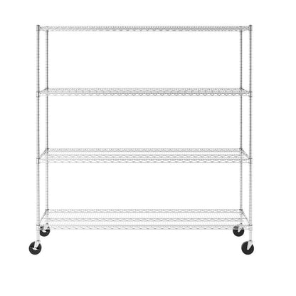 SafeRacks Heavy Duty Garage Shelving - 4-Tier Wire Rack