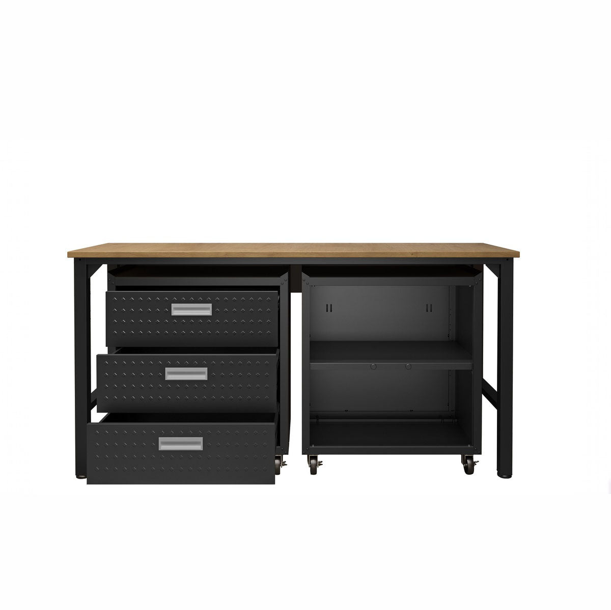 3 Piece Garage Cabinets, 1 Shelf/3 Drawer System