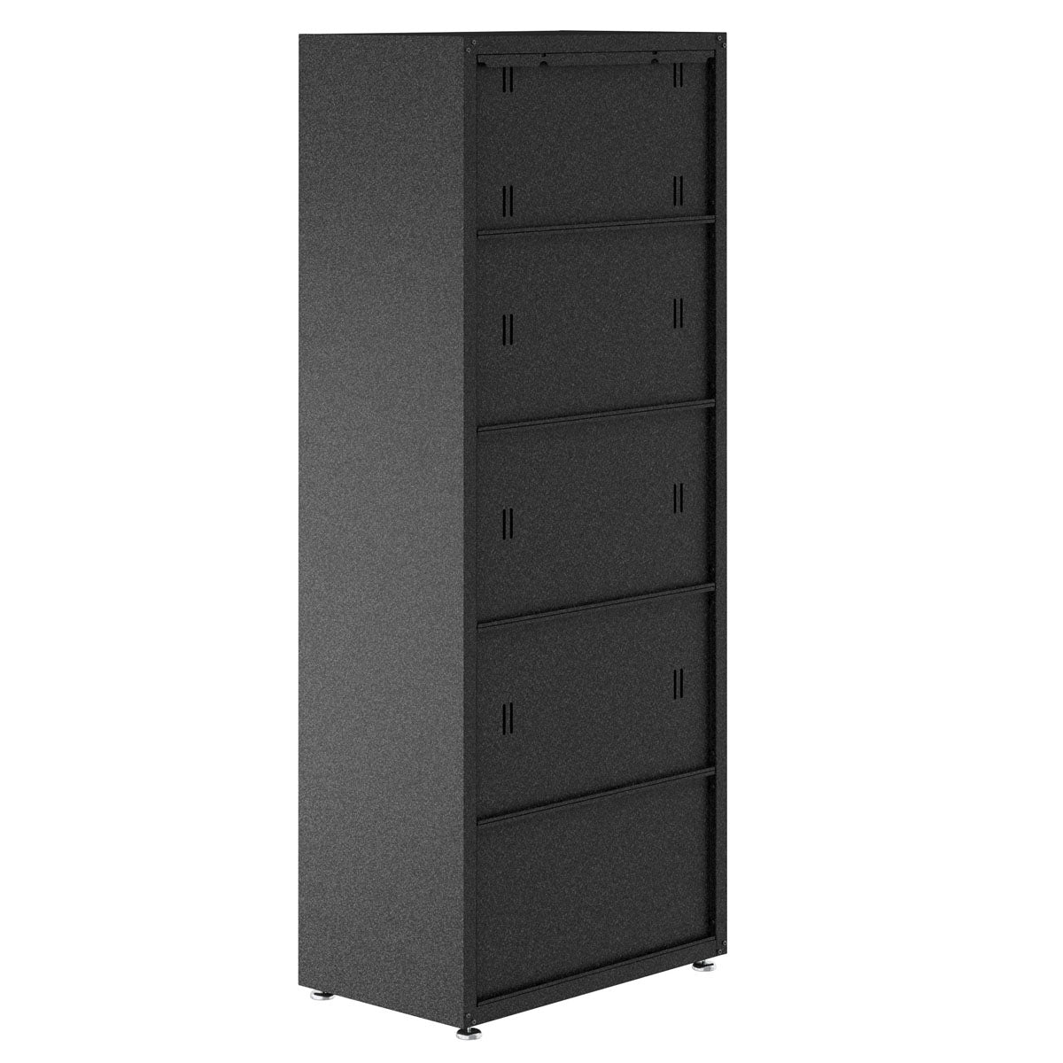 Tall Garage Cabinets, 75" Storage, Adjustable Shelves in black, ideal for organizing cluttered spaces__DarkGray