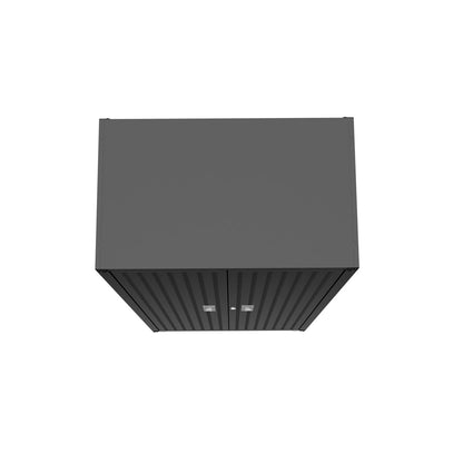 Tall Garage Cabinets, 75" Storage, Adjustable Shelves - top view of organized garage cabinet__CharcoalGray