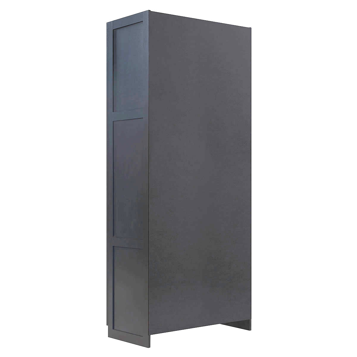 Tall Cabinets dark blue wood garage storage unit with 3 side panels, sturdy legs, and sleek design for organized spaces__Black