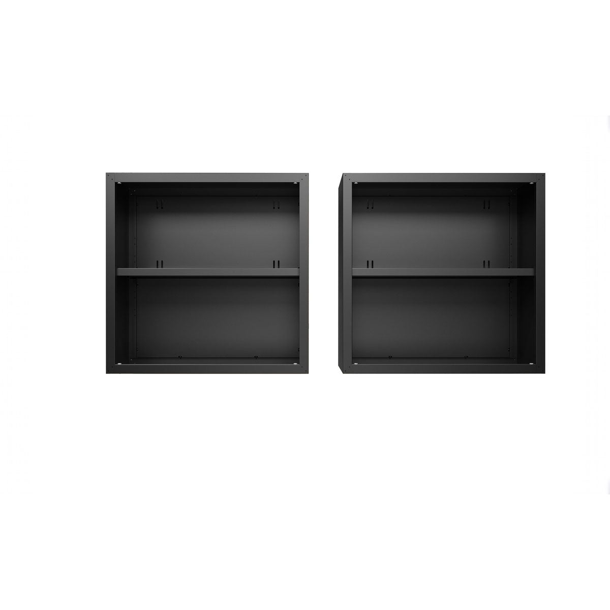 30" Wall-Mounted Garage Cabinets, Set of 2 in black color, designed for organized storage in garage spaces__CharcoalGray