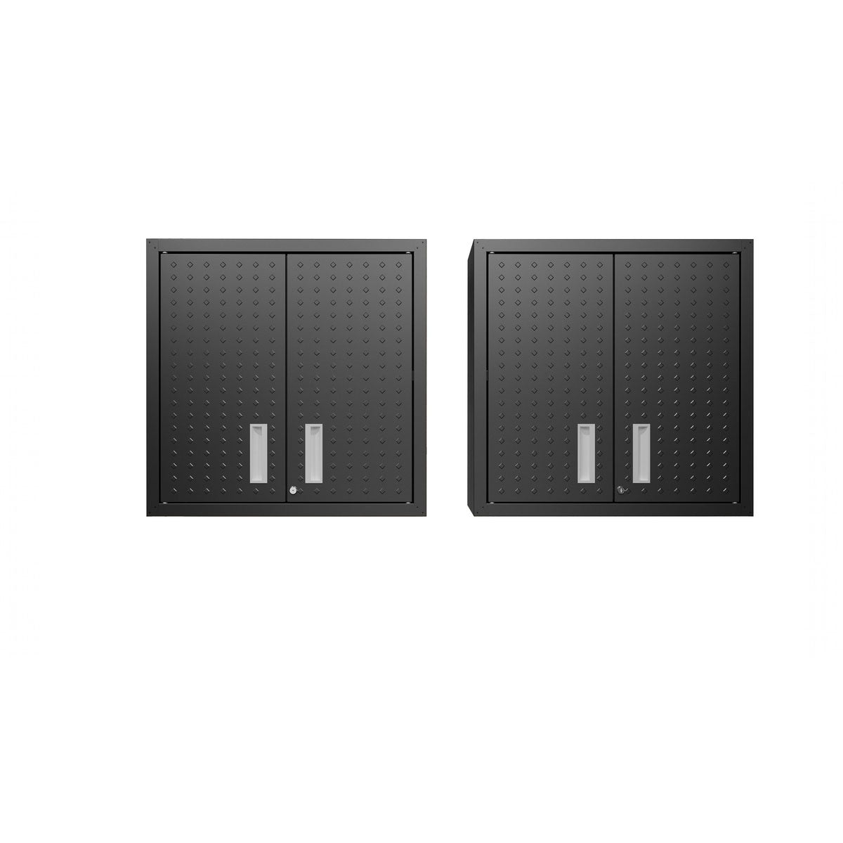 30" Wall-Mounted Garage Cabinets, Set of 2 in sleek black design for efficient garage storage__CharcoalGray