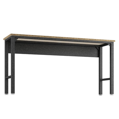 Standard Benches 72" garage workbench with plywood top and dark steel frame, ideal spacious workstation for workshops__DarkGray