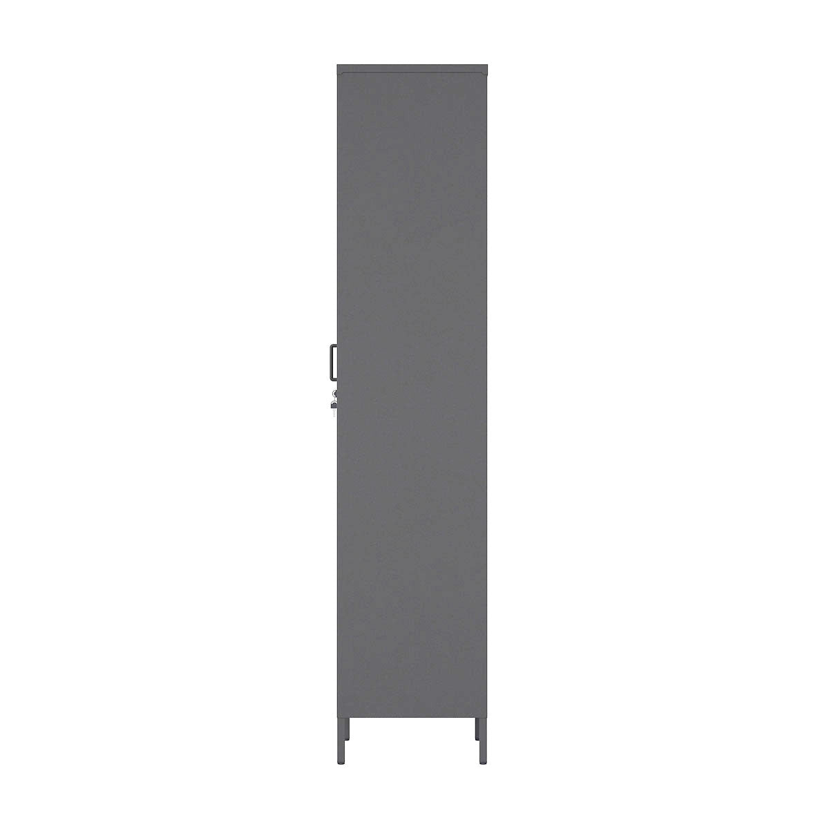 Narrow Garage Cabinets, 15" Metal Storage, Slim Design in gray color and vertical design for efficient organization__Black