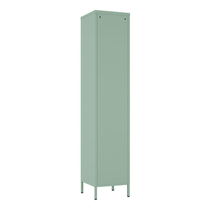 Narrow Garage Cabinets, 15" Metal Storage, Slim Design in a sleek green finish__Green