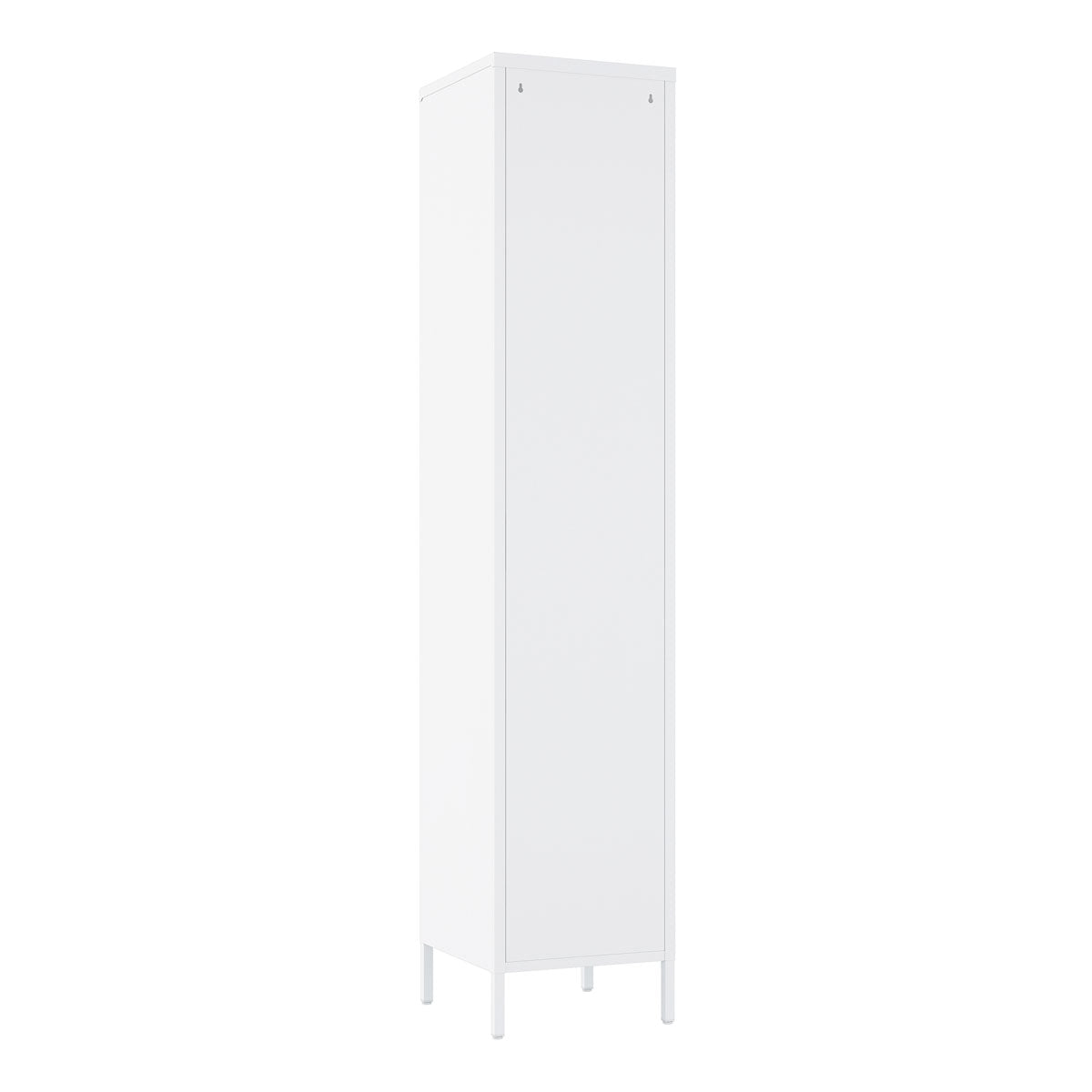 Narrow Garage Cabinets, 15" Metal Storage, Slim Design - tall white cabinet for garage organization__White
