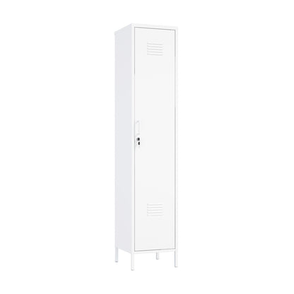 Narrow Garage Cabinets, 15" Metal Storage, Slim Design for organized garage storage solutions__White