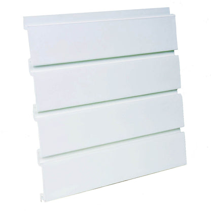 Slatwall Panels in white finish, 12" width horizontal groove wall organizer panel for garage storage__White