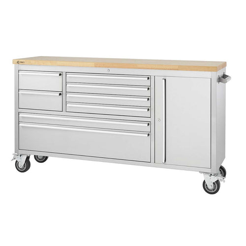 66x19 Stainless Steel Rolling Workbench