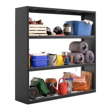 Load image into Gallery viewer, 72 in. Black Wall Mounted Garage Shelving